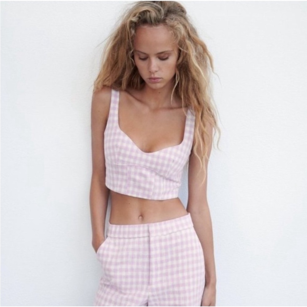 Zara Gingham Purple Set